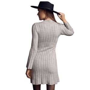 Antrophologie Long sleeve A-line Sweater Mini Dress Women's Size XS